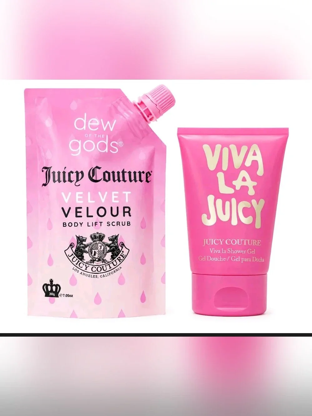 Juicy Couture Velvet Velour Body Lift Scrub & Viva La Juicy Shower Gel Duo